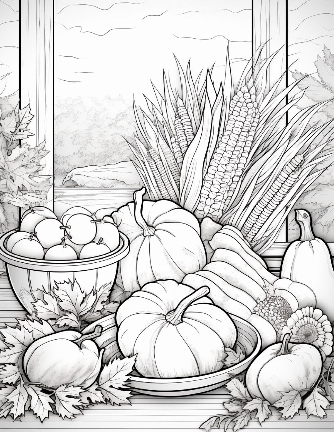 100 Thanksgiving Activity and Coloring Pages Printable Digital Instant ...
