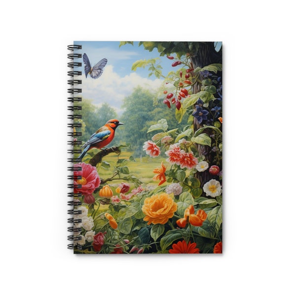 Floral Bird Butterfly Notebook 118 Pages Best Selling Item Most Popular Trending Gifts Supplies Best Sellers Notebook Journal Rustic Etsy