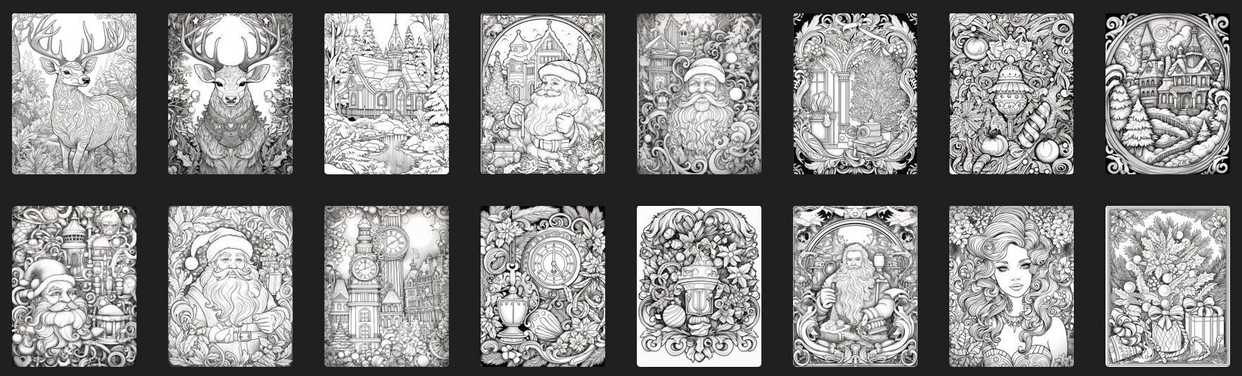 100 pages à colorier de Noël vintage pour adultes et enfants, imprimables au format PDF à télécharger immédiatement Article le plus vendu Article populaire