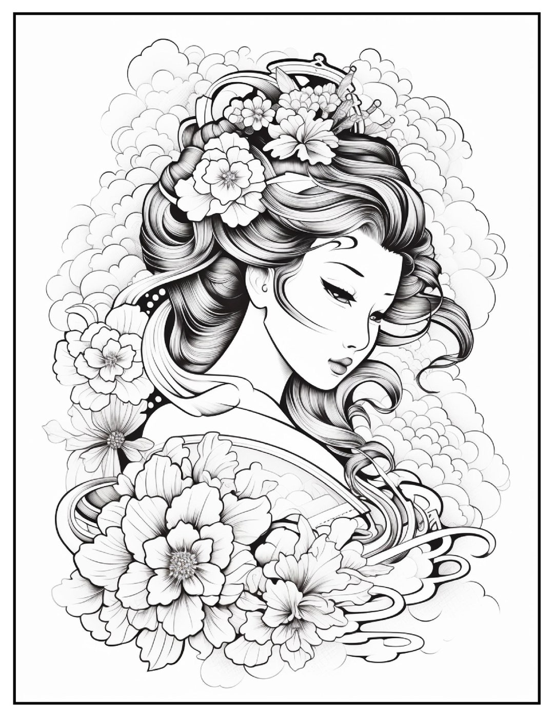 200 Japanese Tattoo Coloring Pages for Adults Coloring Pages Printable ...