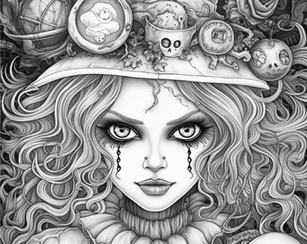 Best Seller 150 Horror Woman Coloring Pages- Adult Coloring Pages Printable Digital Instant Download PDF Best Selling Item Popular Item