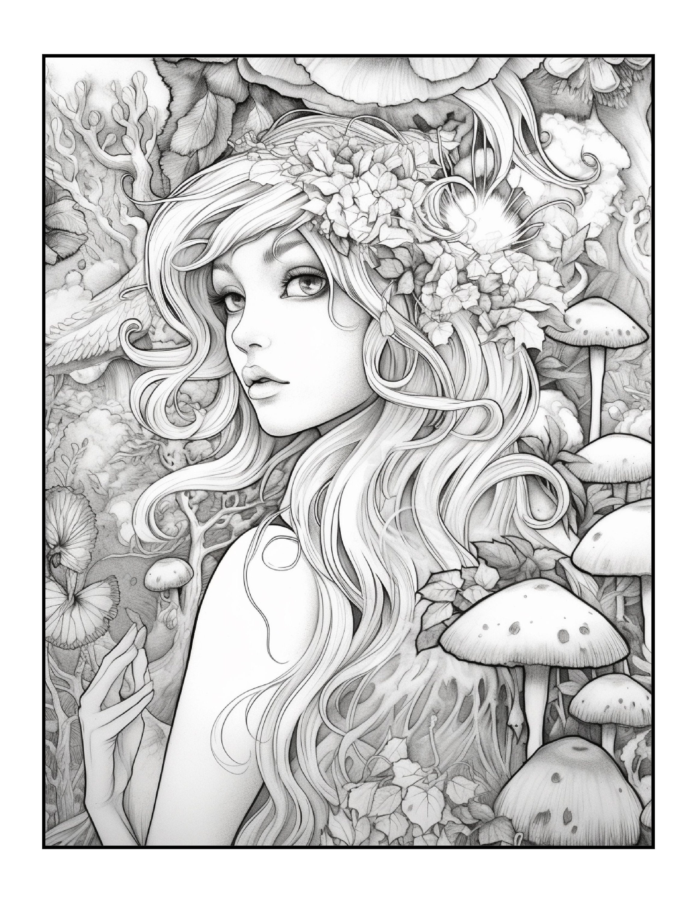 Best Seller 100 Fairy Coloring Pages for Kids and Adults Printable ...