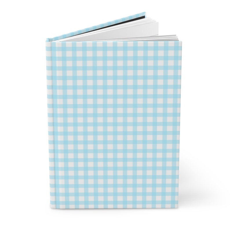 Vintage Notebook Gingham Notebook Blue Journal Hardcover Notebook 5.75 ...