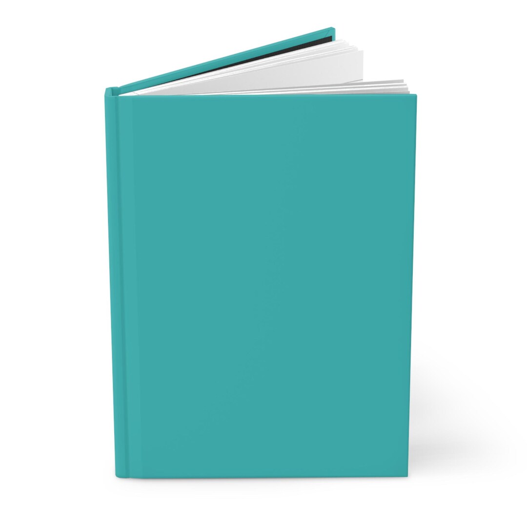Turquoise Green Blue Plain Journal Hardcover Notebook 5.75