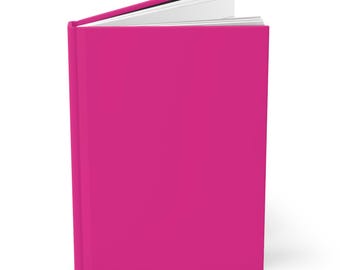 Hot Pink Plain Journal Hardcover Notebook 5.75"x8" 150 Lined Pages Best Selling Item Most Popular Item Trending Plain Notebook