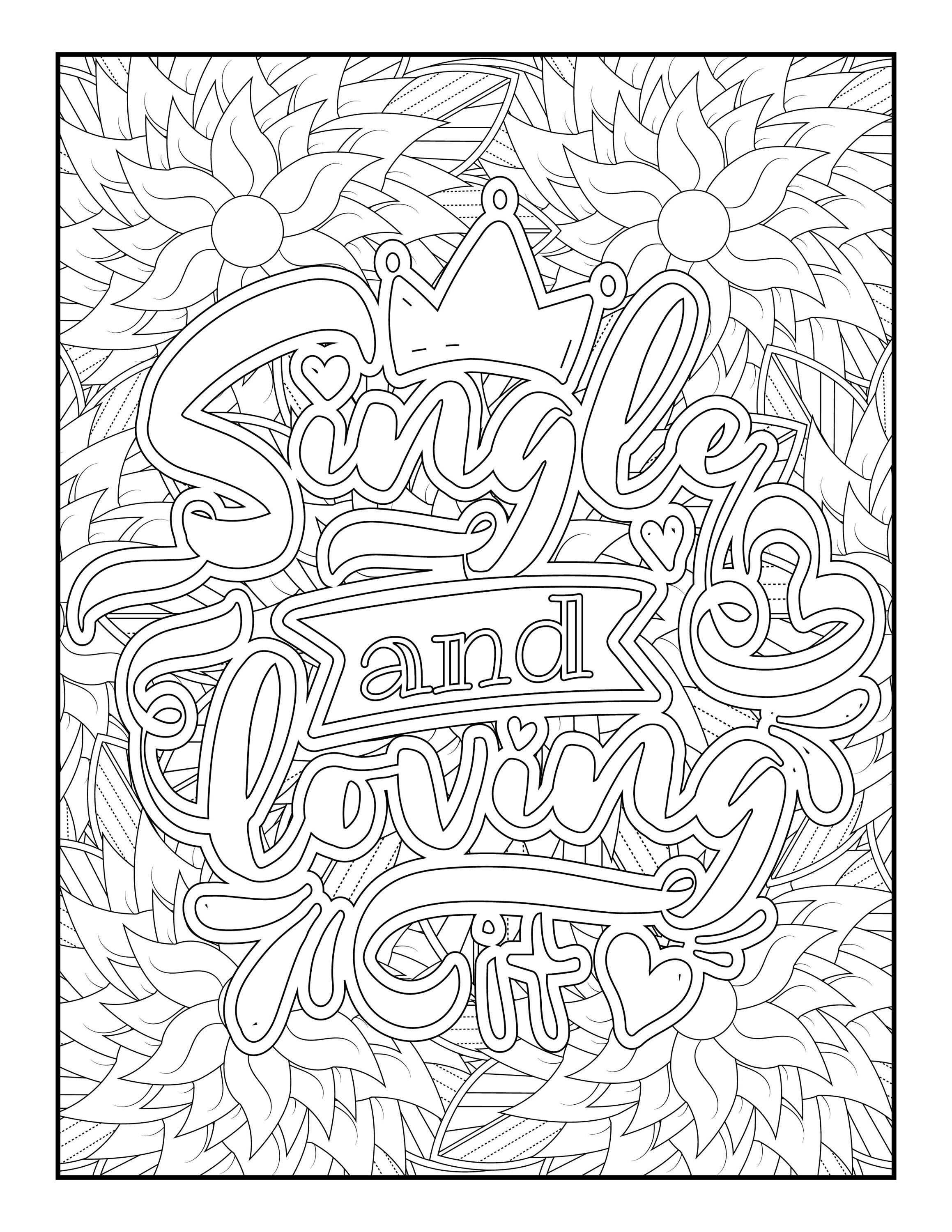 Valentines Day Coloring Pages 40 Pages Adults and Kids Printable ...