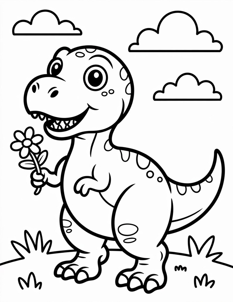 100 Cute Dinosaurs Coloring Pages - Adult and Kid Coloring Pages ...