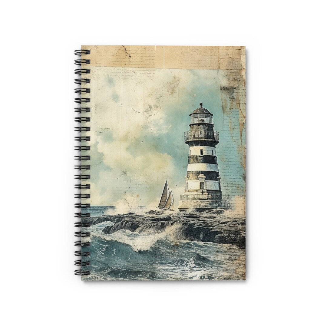 Vintage Lighthouse Notebook 118 Pages Best Selling Item Most Popular ...