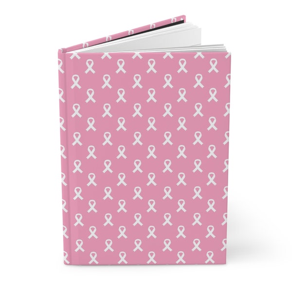 Pink Breast Cancer Awareness Journal Hardcover Notebook, 5.75"x8" 150 Lined Pages, Best Selling Item Most Popular Item Trending Item Boho