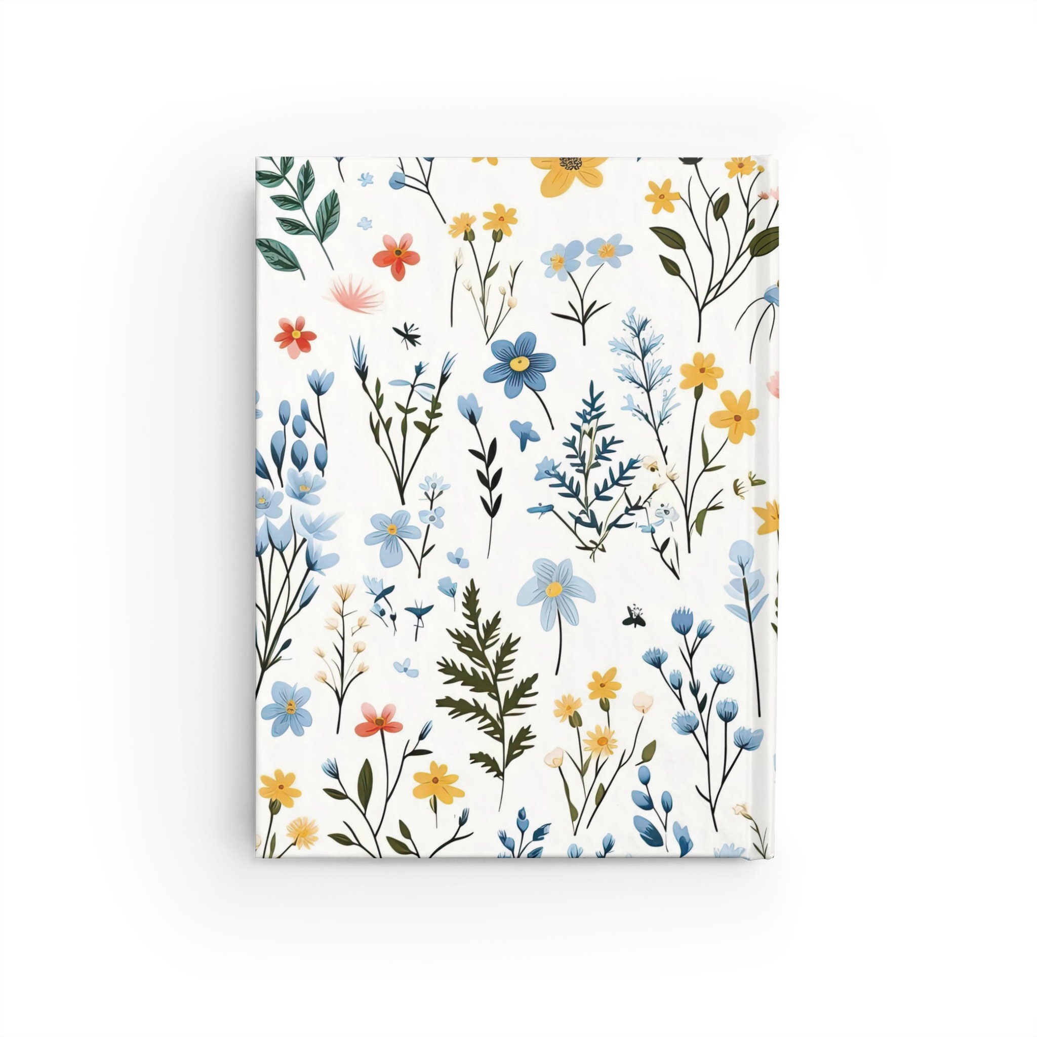 Colorful Floral Notebook Journal - 5x7 Inches Hardcover 128 Ruled Line ...