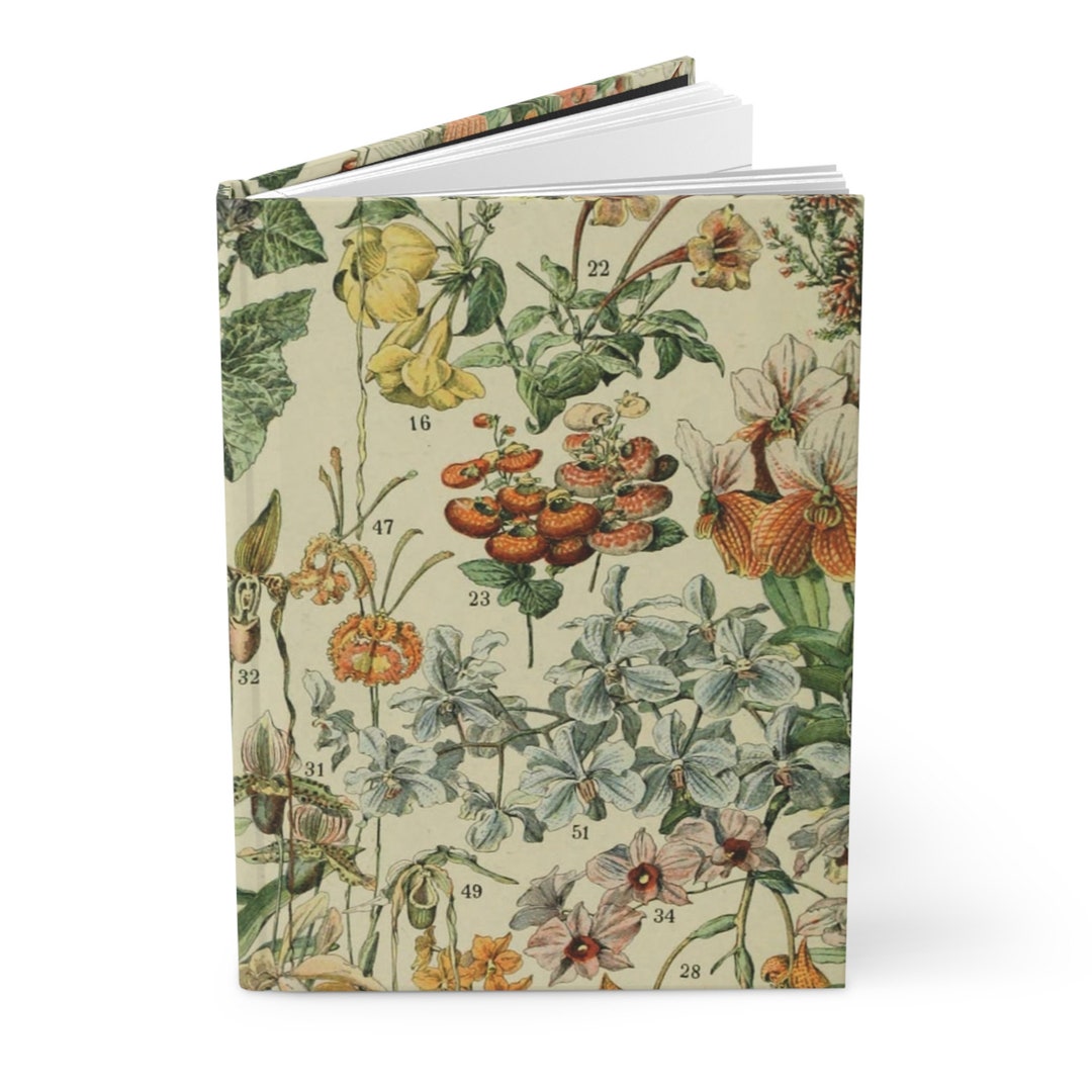 Vintage Notebook Vintage Flower Floral Journal Hardcover Notebook 5.75 ...