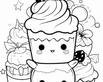 Best Seller 200 Cute Kawaii Coloring Pages for Kids - Printable Digital PDF | Instant Download | Popular Item