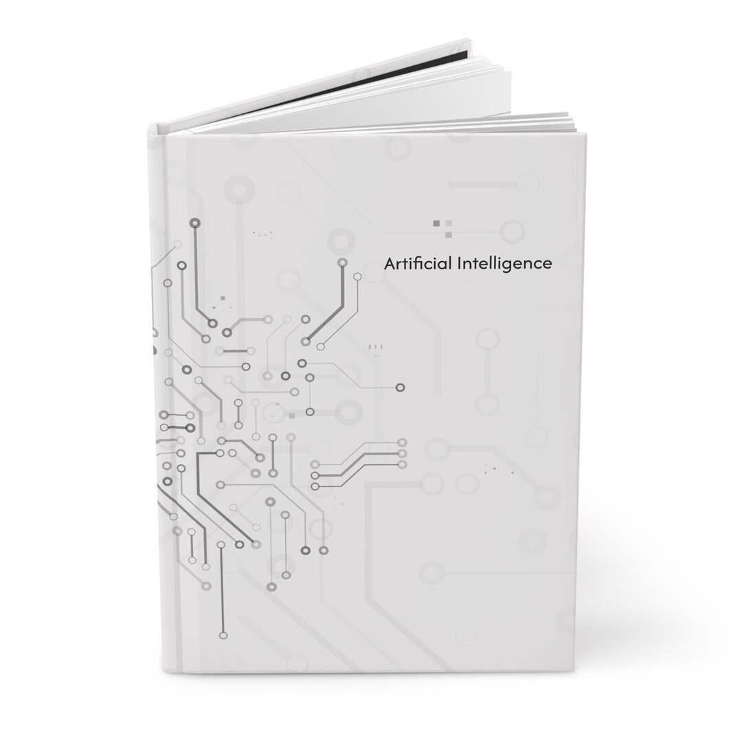 AI Artificial Intelligence Journal Hardcover Notebook 5.75x8 150 Lined