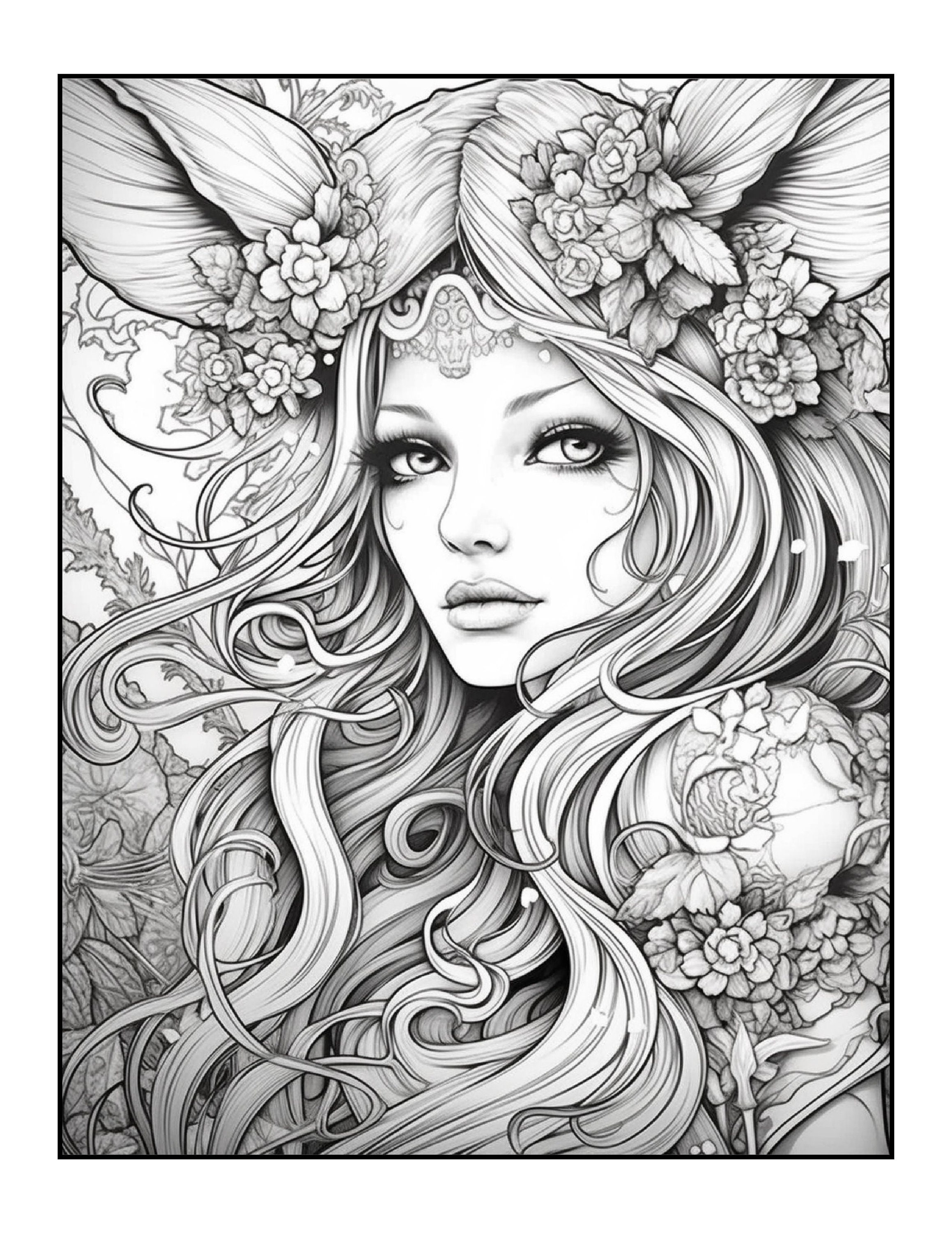 Best Seller 100 Fairy Coloring Pages for Kids and Adults Printable ...
