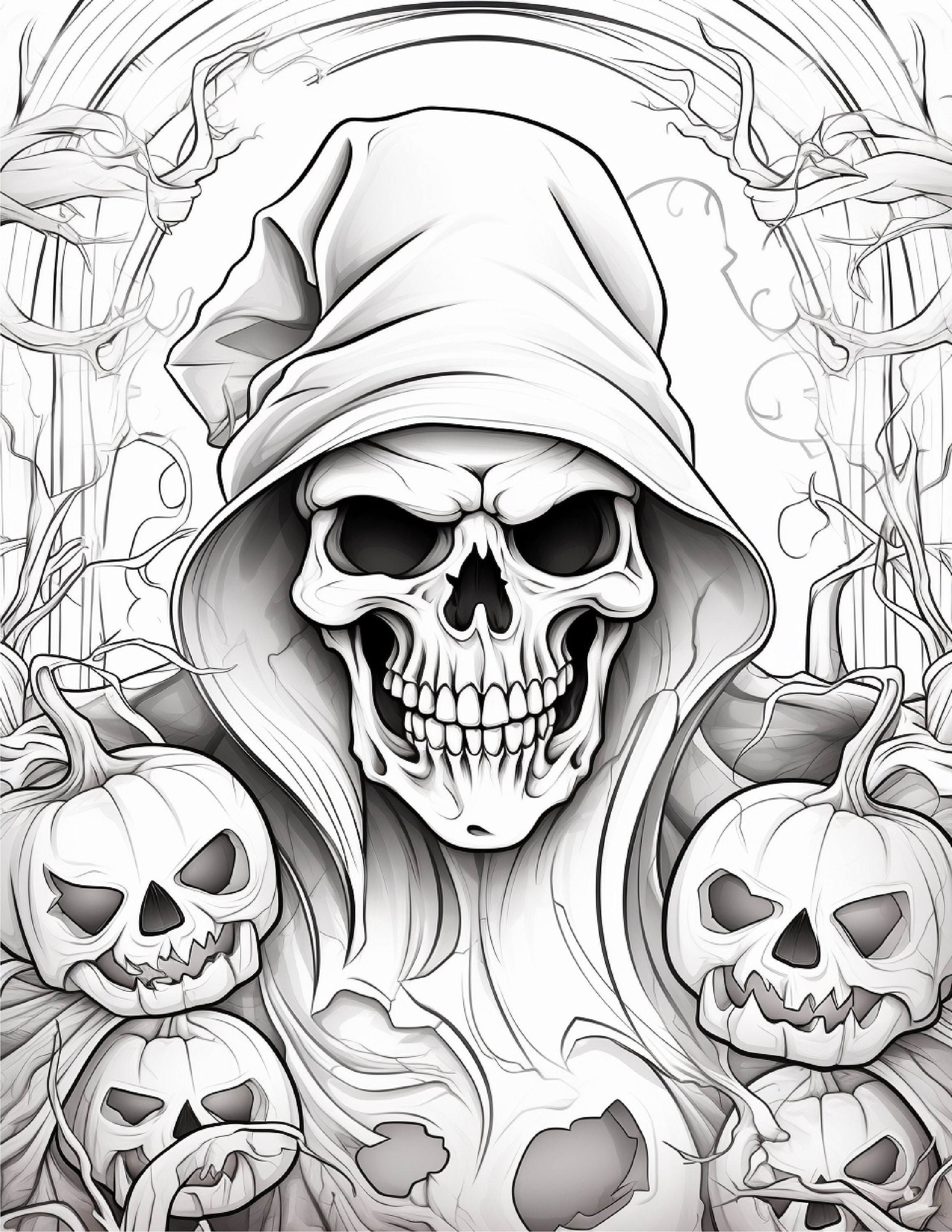 Happy Halloween Coloring Pages for Adult - 120 Pages Adult and Kid Coloring  Pages Printable Digital Instant Download PDF Best Selling Item - Etsy, image size:2318x3000
