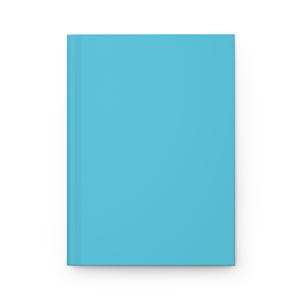 Digital Cyan Blue Plain Journal Hardcover Notebook 5.75"x8" 150 Lined ...