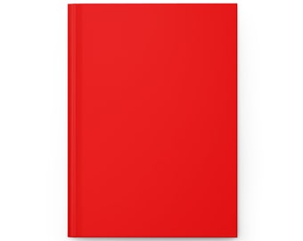 Plain Red Journal Hardcover Notebook, 5.75"x8" 150 Lined Pages, Best Selling Item Most Popular Trending Item Boho Chic Plain Notebooks