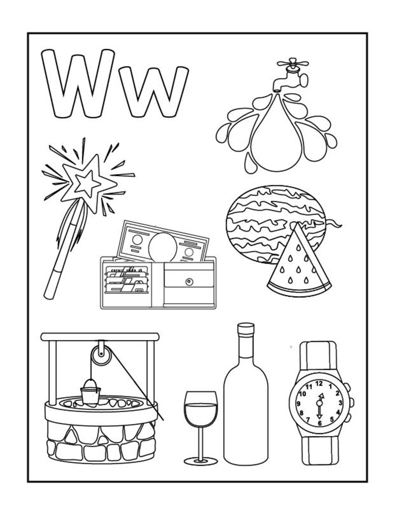 Alphabet Coloring Pages 26 Pages Kids and Adults Printable Instant ...