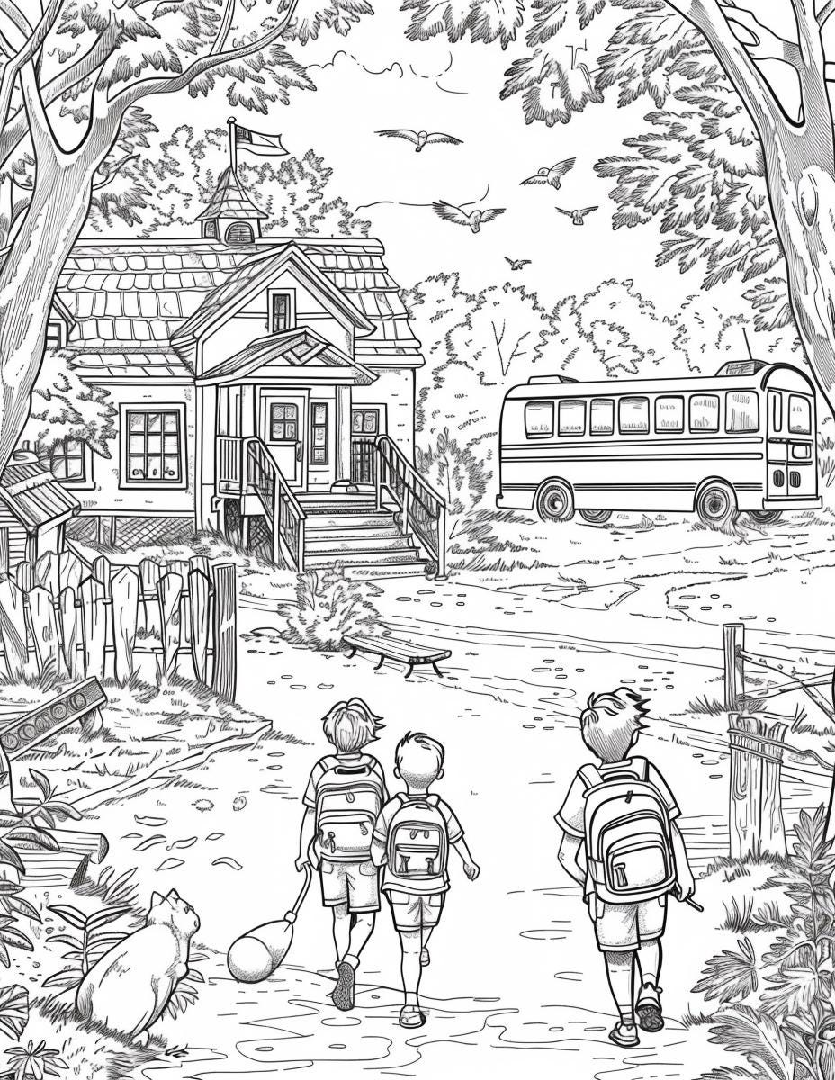 100 Back to School Coloring Pages for Kids - Printable Digital Instant ...
