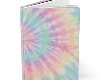 Pastel Tie Dye Journal Hardcover Notebook 5.75"x8" 150 Lined Pages Best Selling Item Most Popular Item Trending Plain Notebook