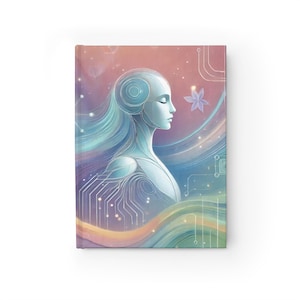 Artificial Intelligence AI Colorful Floral Notebook Journal - 5x7 Inches Hardcover 128 Ruled Line Pages Best Selling Best Sellers Popular