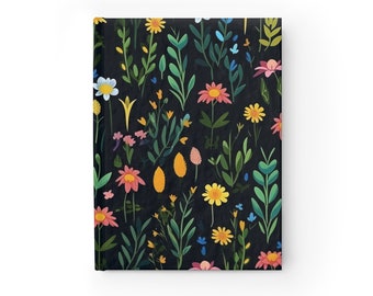 Colorful Floral Notebook Journal - 5x7 Inches Hardcover 128 Ruled Line Pages Best Selling Item Best Sellers Popular Item