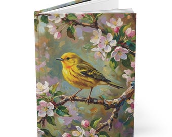 Vintage Bird Journal Hardcover Notebook 5.75"x8" 150 Lined Pages Best Selling Item Most Popular Item Trending