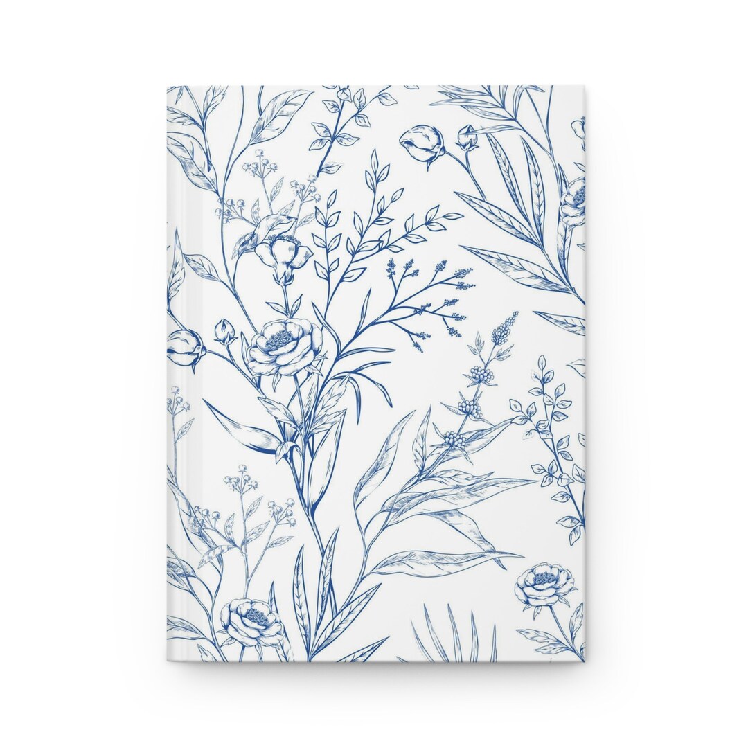 Vintage Notebook Flower Floral Journal Hardcover Notebook 5.75"x8" 150 ...