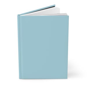 Plain Light Blue Pastel Blue Baby Blue Journal Hardcover Notebook, 5.75 ...