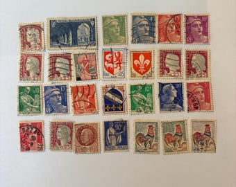 フランスの種まき人古い切手セット（収集品）1906年～1937年 使用済み