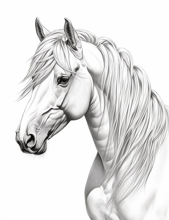 Dibujos De Caballos Realistas Para Colorear