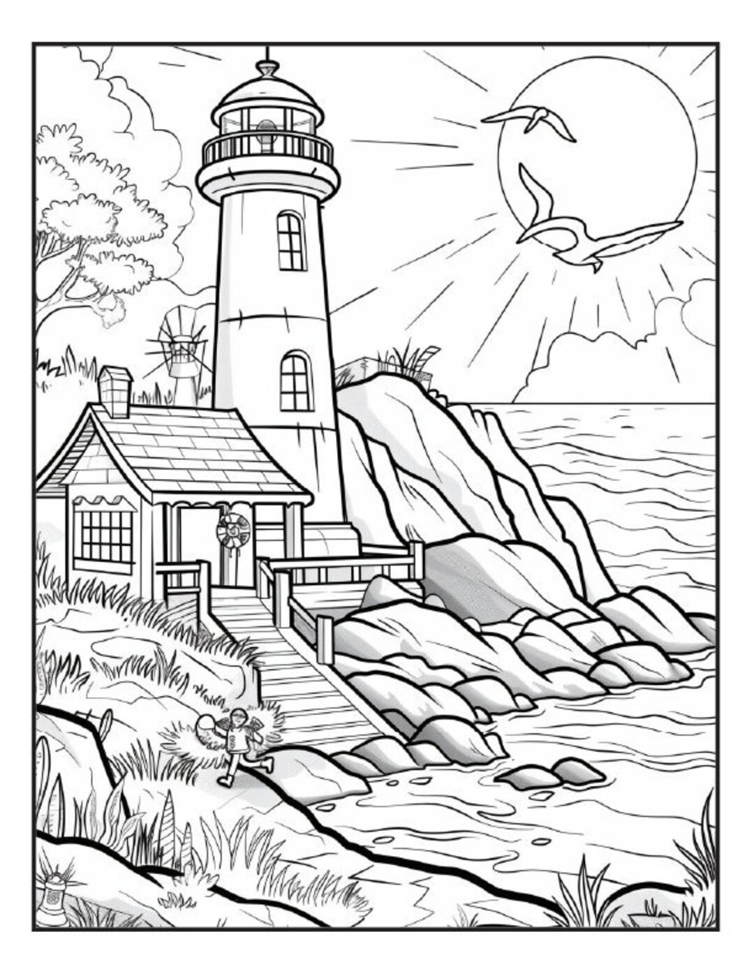 Lighthouse Coloring Page