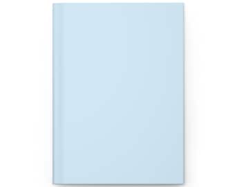 Plain Blue Journal Hardcover Notebook, 5.75"x8" 150 Lined Pages, Best Selling Item Most Popular Trending Item Boho Chic Plain Notebooks