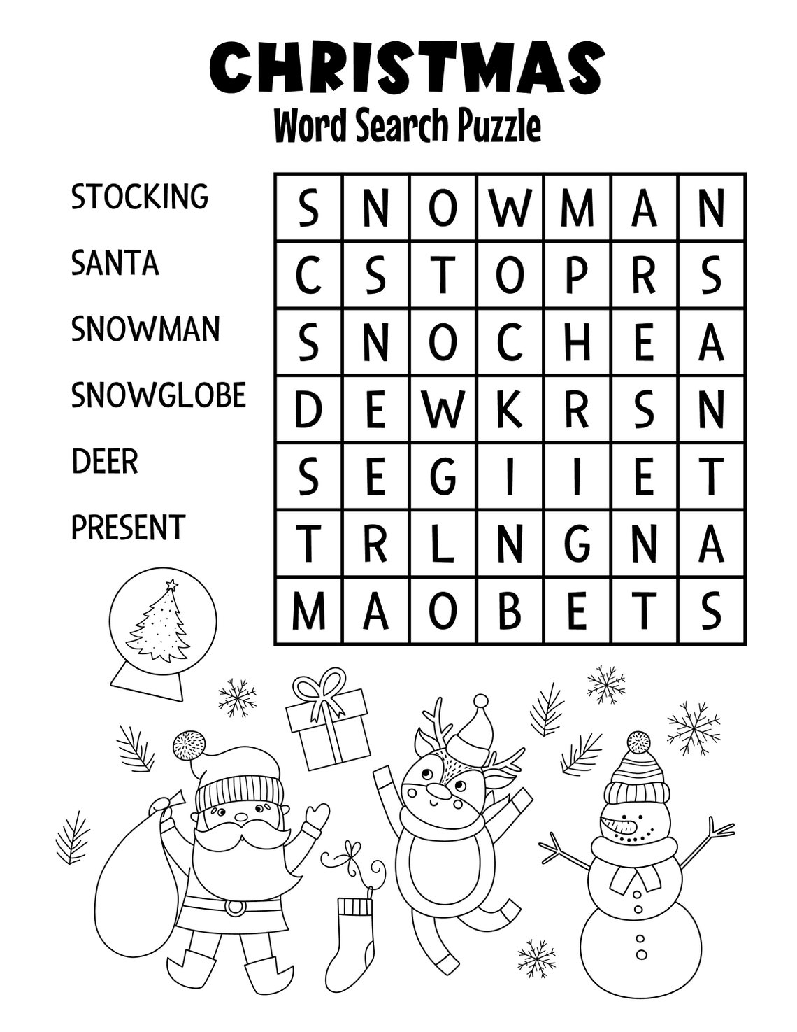 100 Christmas Activity Coloring Book Pages for Kids and Adults Coloring ...