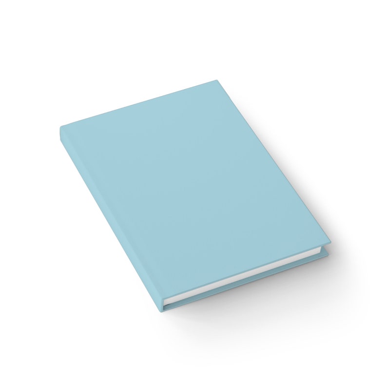 Plain Blue Notebook Journal - 5x7 Inches Hardcover 128 Ruled Line Pages ...