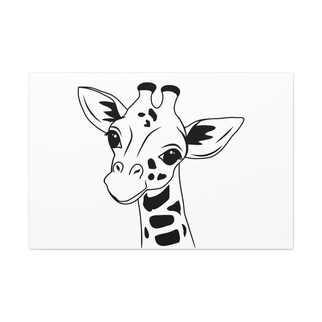 Giraffe Artwork Animal Canvas Artwork in Different Sizes Best Etsy