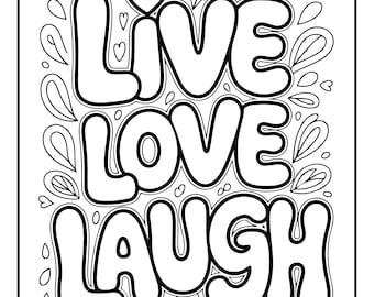 50 Mental Health Coloring Pages for Adults and Teens, Positive Affirmations, Self Care, Inspirational Quotes, Mindfulness Coloring Book PDF