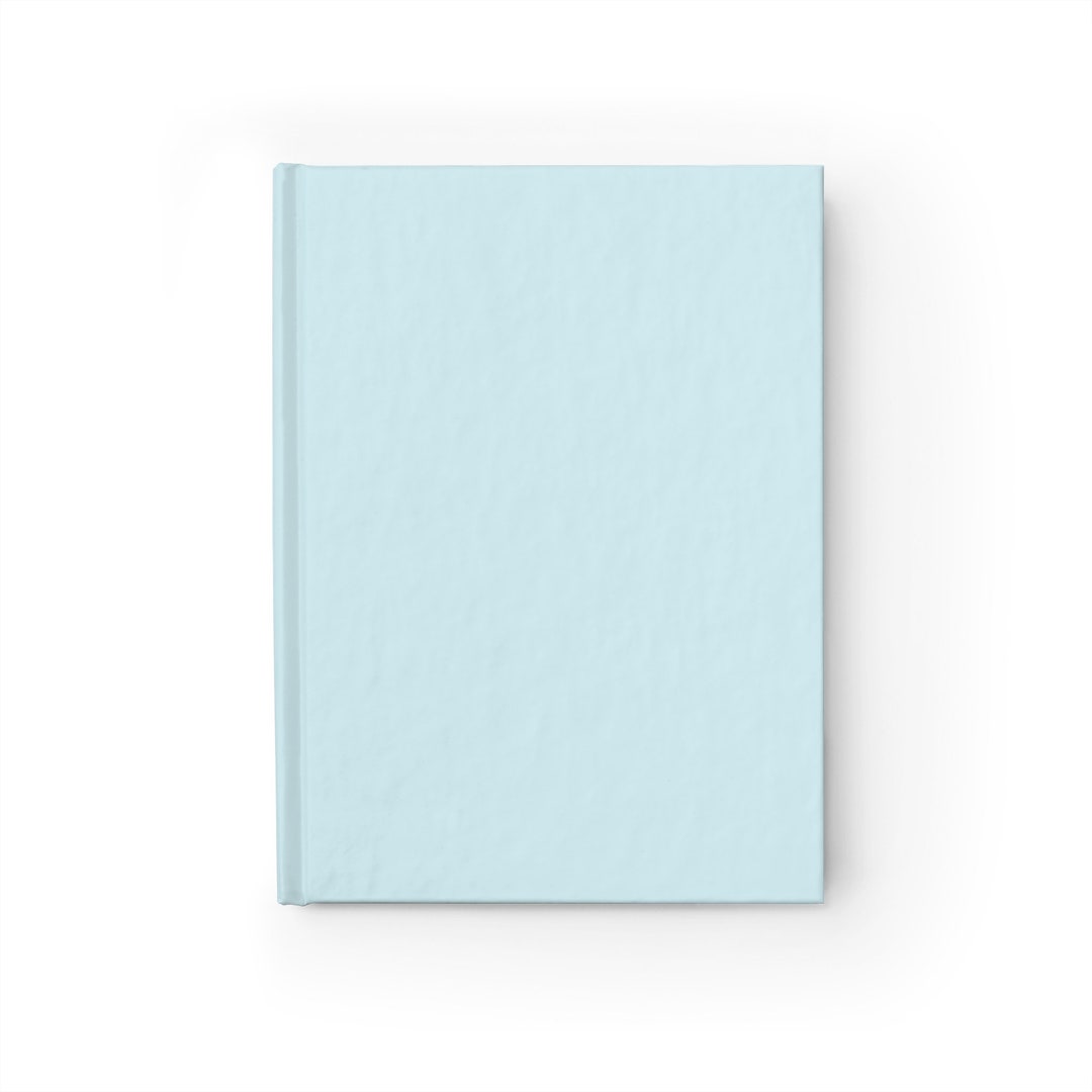 Plain Blue Notebook Journal - 5x7 Inches Hardcover 128 Ruled Line Pages ...