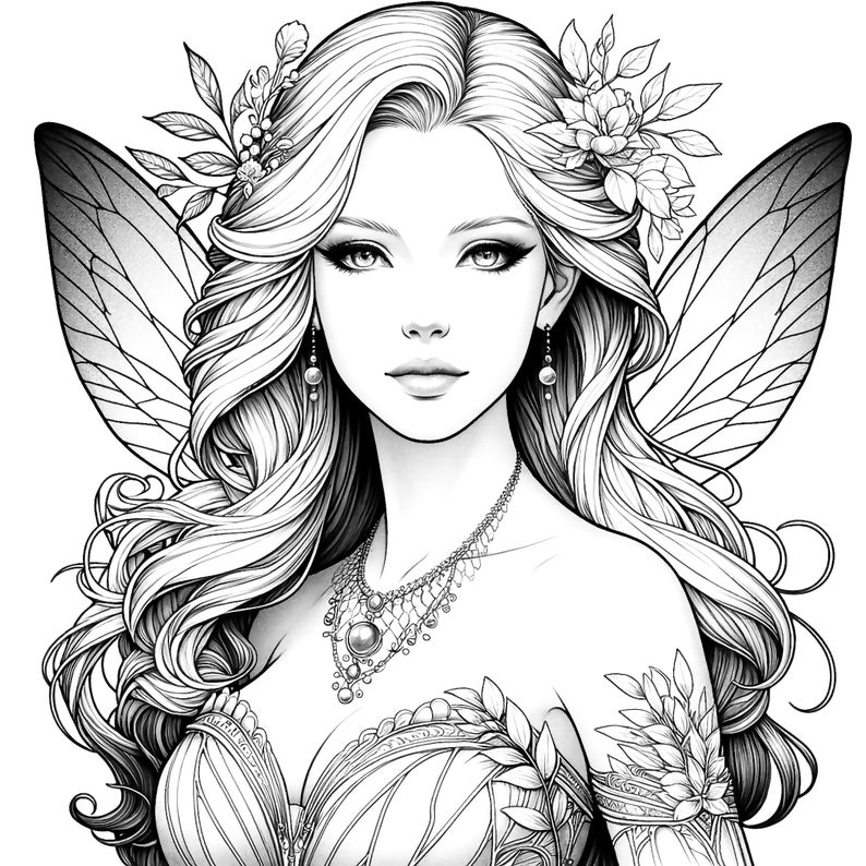 Best Selling Item 39 Beautiful Fairy Princesses Coloring Pages Kids