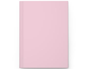 Plain Pink Journal Hardcover Notebook, 5.75"x8" 150 Lined Pages, Best Selling Item Most Popular Trending