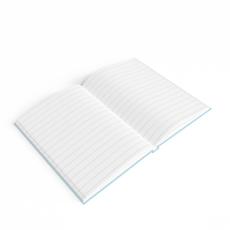 Plain Blue Notebook Journal - 5x7 Inches Hardcover 128 Ruled Line Pages ...