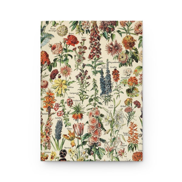 Vintage Flower Journal Hardcover Notebook, 5.75"x8", 150 Lined Pages, Best Selling Item, Most Popular Item, Trending Item on Etsy, Gift Idea