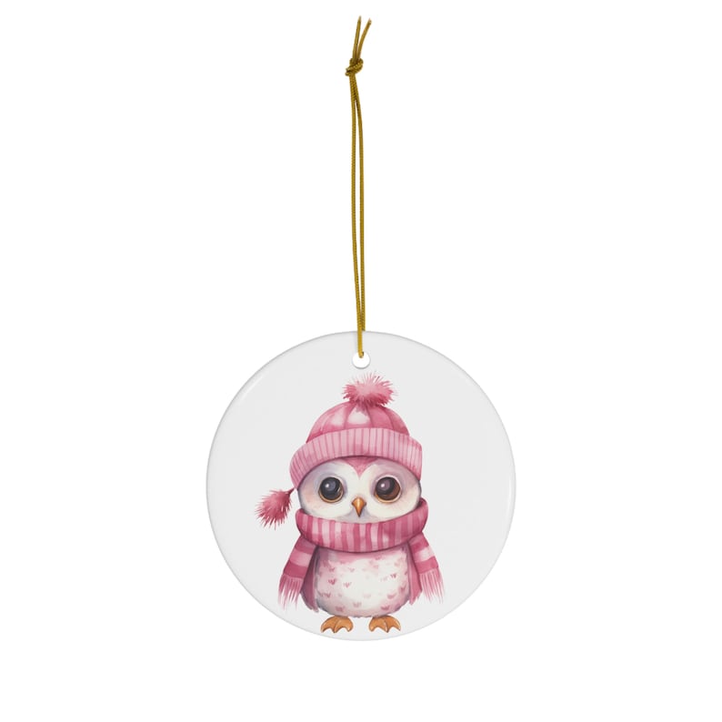 Pink Owl Ornament 2024 Ornament Ceramic Best Selling Item Most Popular