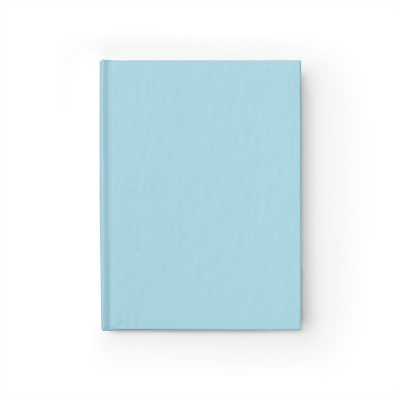 Plain Blue Notebook Journal - 5x7 Inches Hardcover 128 Ruled Line Pages ...
