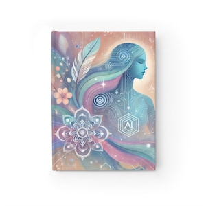 Artificial Intelligence AI Colorful Floral Notebook Journal - 5x7 Inches Hardcover 128 Ruled Line Pages Best Selling Best Sellers Popular