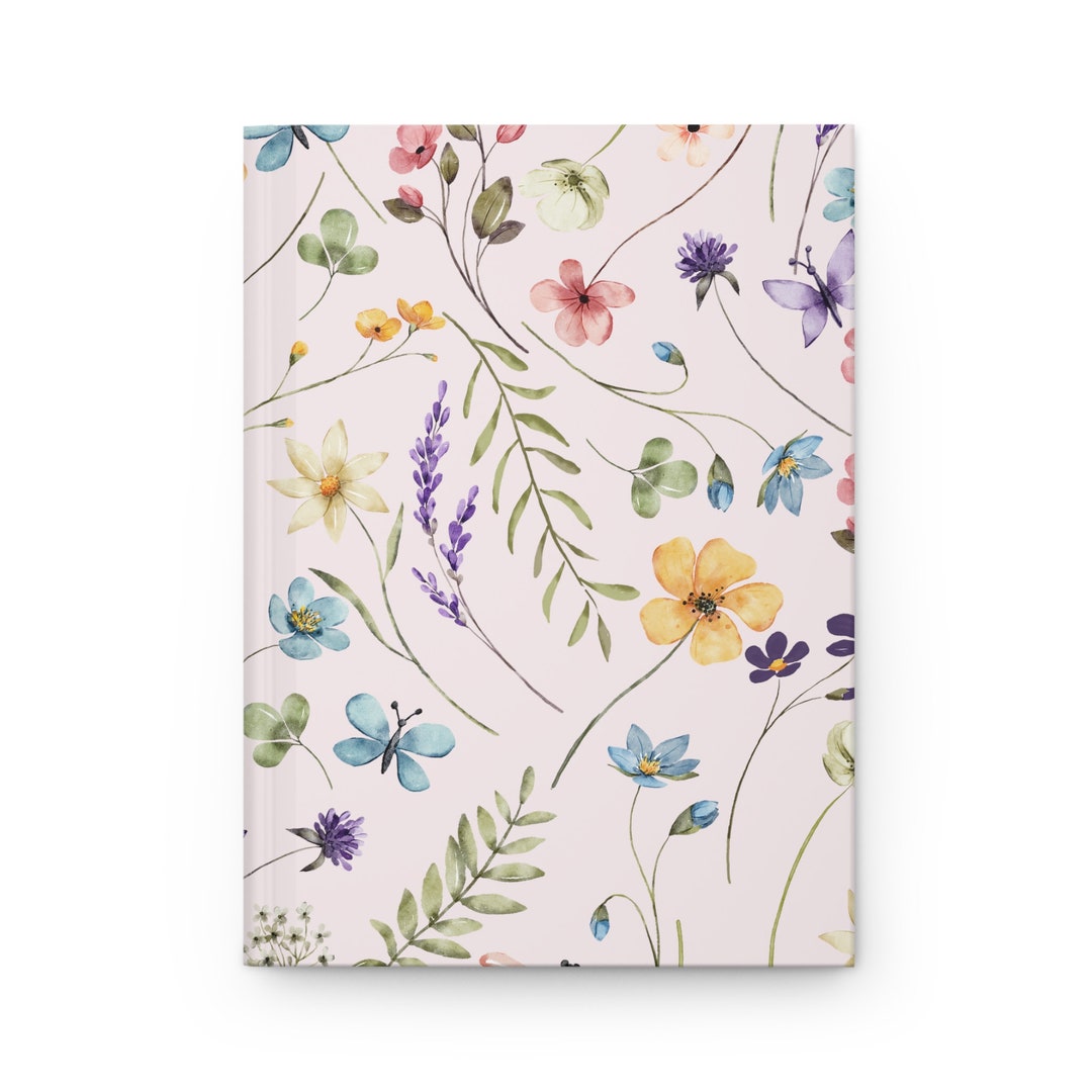 Vintage Notebook Pink Floral Bouquet Garden Journal Hardcover Notebook ...