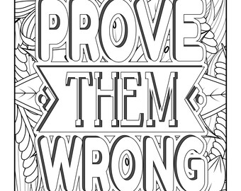 Motivational Coloring Pages 66+ Pages Adults and Kids Printable Digital Instant Download PDF Best Selling Item Square 8.5×11 inches