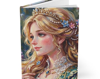 Anime Princess Whimsical Journal Hardcover Notebook 5.75"x8" 150 Lined Pages Best Selling Item Most Popular Item Trending Plain Notebook