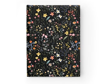Colorful Floral Notebook Journal - 5x7 Inches Hardcover 128 Ruled Line Pages Best Selling Item Best Sellers Popular Item Trending