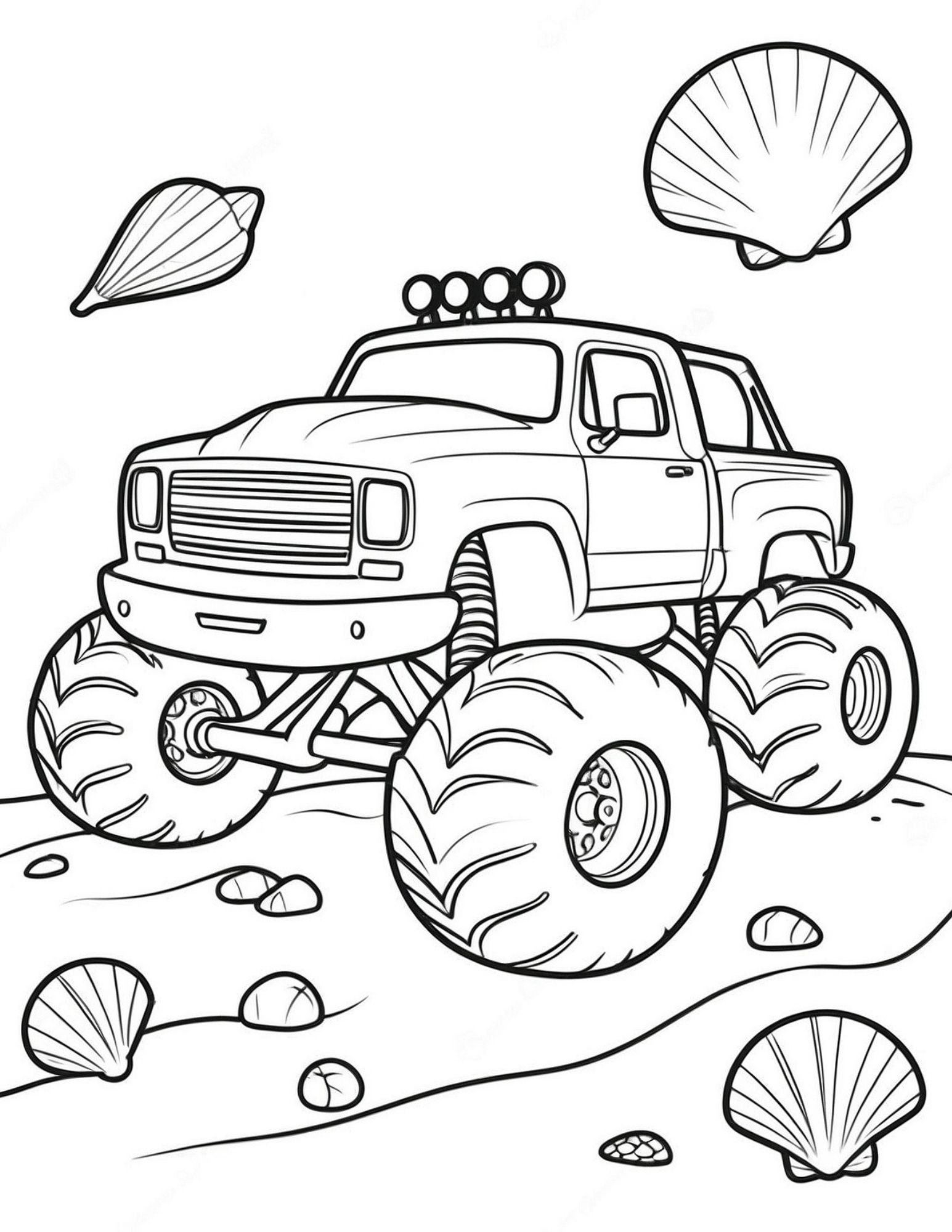 Best Selling Item 100 Monster Truck Coloring Pages Kids and Adults ...